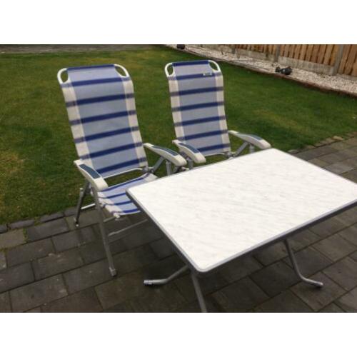 !!!! 2 Zgan Camper Fritid stoelen + tafel !!!!