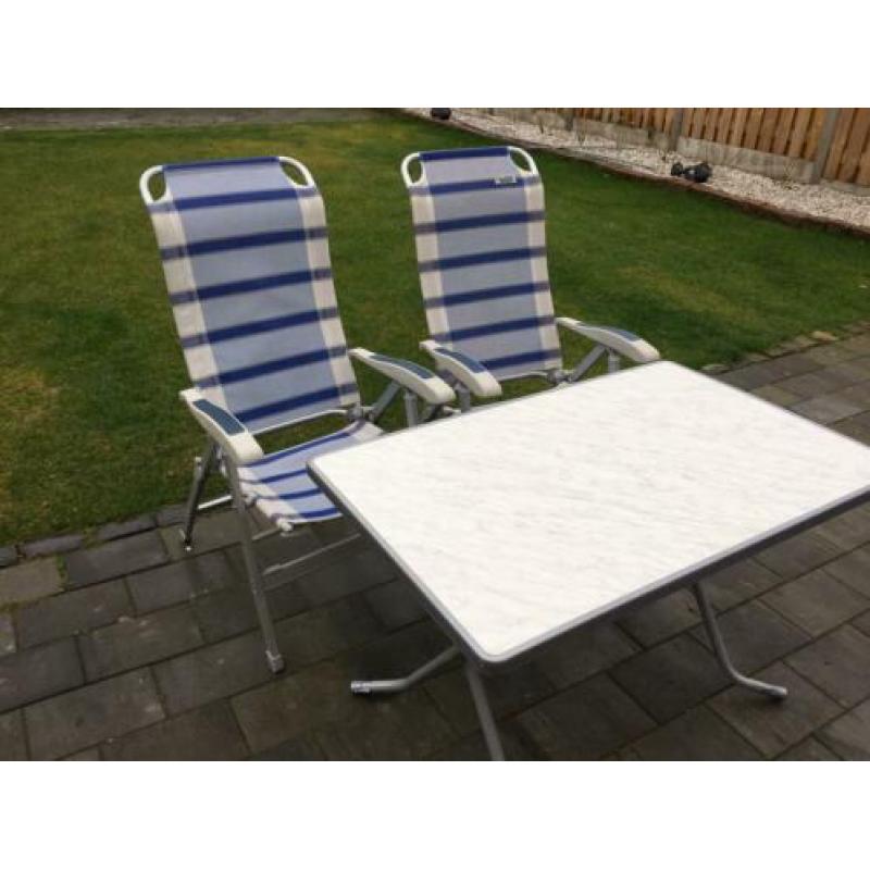 !!!! 2 Zgan Camper Fritid stoelen + tafel !!!!
