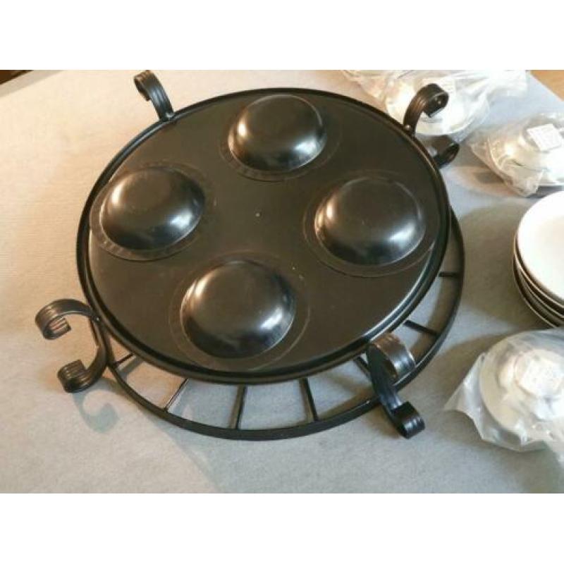 Gourmetset, diameter 34(42)cm hoogte 10cm