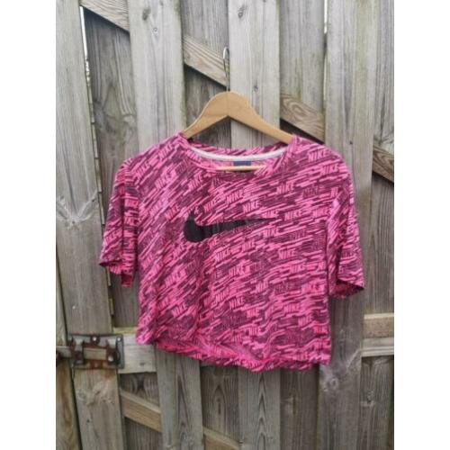 Nike crop tee pink - nooit gedragen!