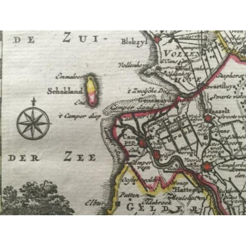 Overijssel, Antieke kopergravure, 1740