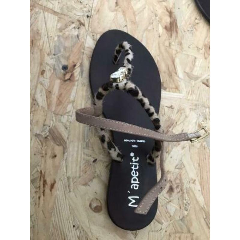 Slippers leer maat 40