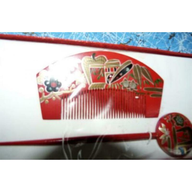 Japanse Lacquer en goud maki Haardecoratie (nieuw in doos)