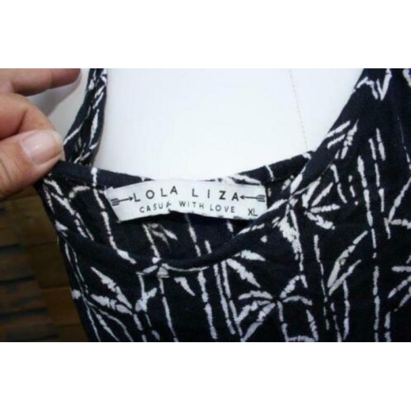 Jumpsuit zwart/zilver Lola Liza mt XL AANBIEDING