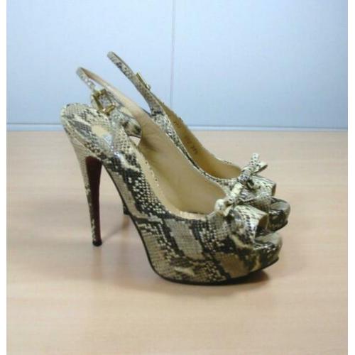 Luciano Padovan slangenprint high heels hoge hakken 39,5