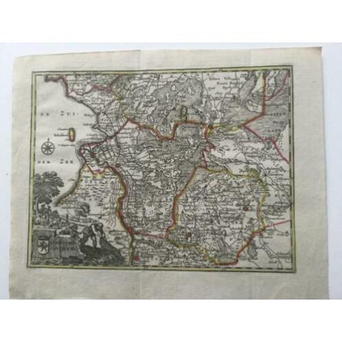 Overijssel, Antieke kopergravure, 1740