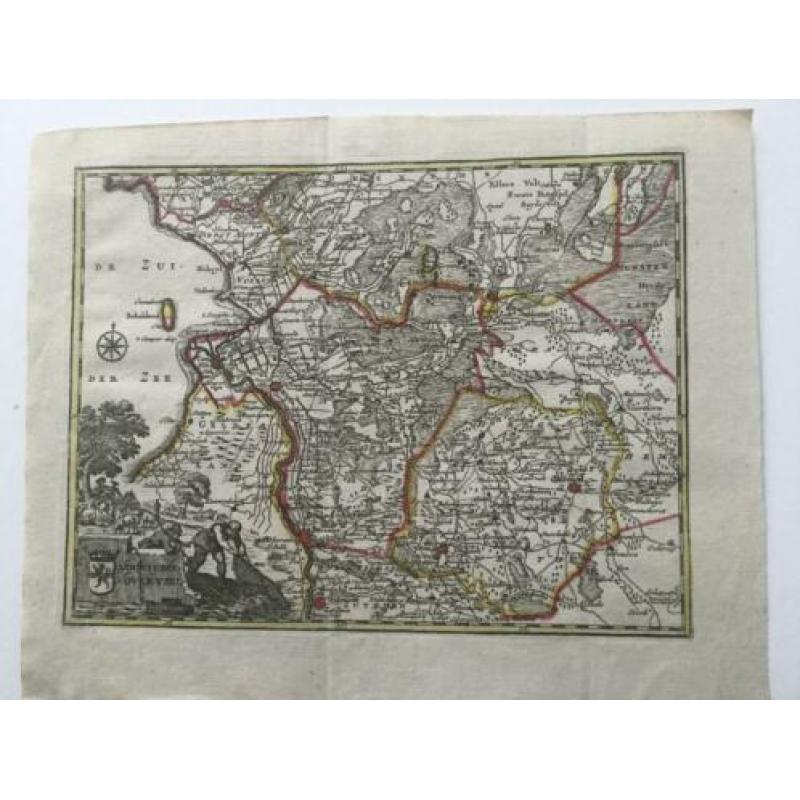 Overijssel, Antieke kopergravure, 1740
