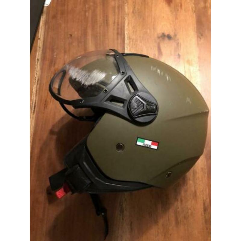 Scooterhelm Vito - Mat, olijf groen - Maat L