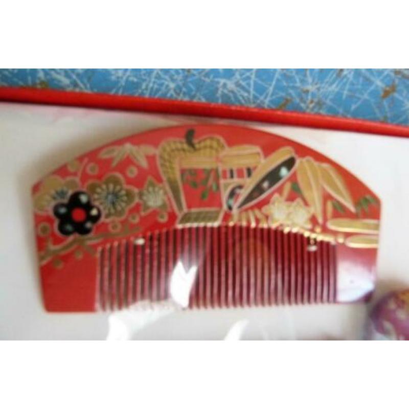 Japanse Lacquer en goud maki Haardecoratie (nieuw in doos)