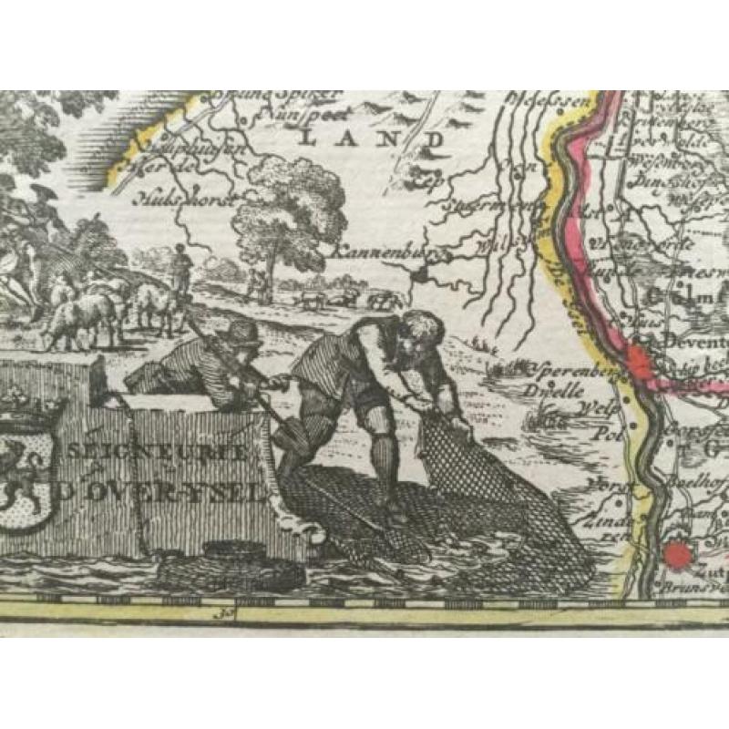 Overijssel, Antieke kopergravure, 1740