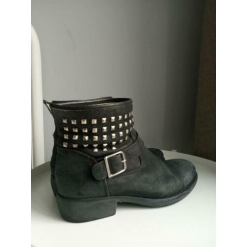 Poelman leren biker laarsjes maat 40 boots studs festival