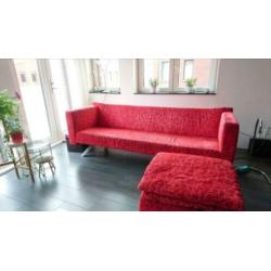 Mooie design bank 215 breed 75 hoog en 60 diep rugvlak 45