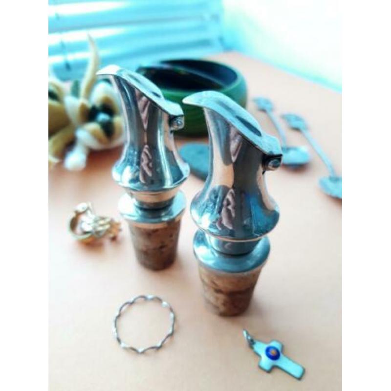 Vrouwen lotje. Curiosa. Indisch zilver. Ring. broche. Hart.