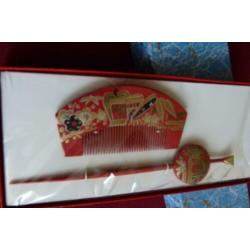 Japanse Lacquer en goud maki Haardecoratie (nieuw in doos)