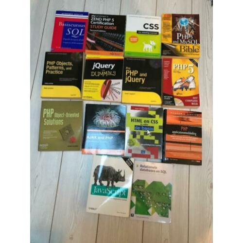 14 programmeer boeken. PHP, Javascript, CSS en HTML