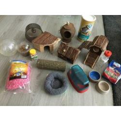 Hamsterkooi met toebehoren