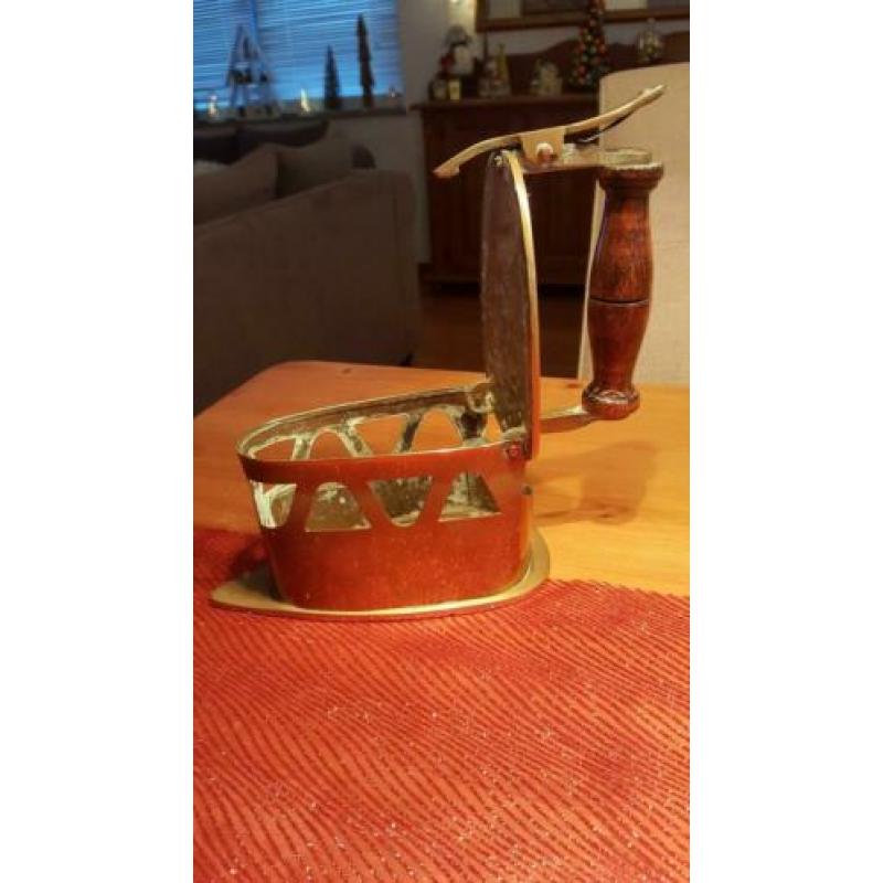 Koperen strijkijzer brocante vintage