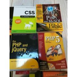14 programmeer boeken. PHP, Javascript, CSS en HTML