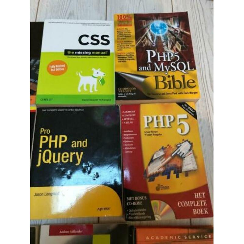 14 programmeer boeken. PHP, Javascript, CSS en HTML