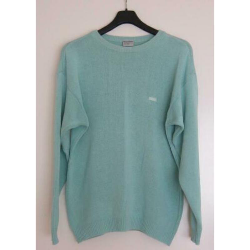 Marc O'Polo trui, blauw/groen, 100% katoen.