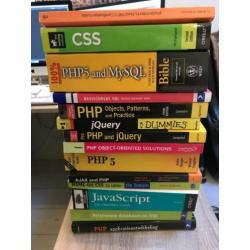 14 programmeer boeken. PHP, Javascript, CSS en HTML