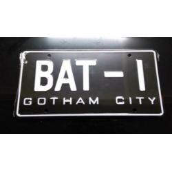 Batman '66 Batmobile Bat-1 licence plate kentekenplaat