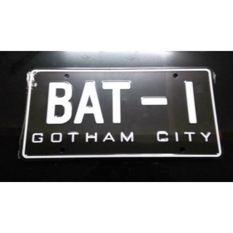 Batman '66 Batmobile Bat-1 licence plate kentekenplaat