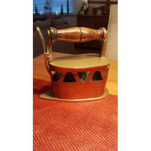 Koperen strijkijzer brocante vintage