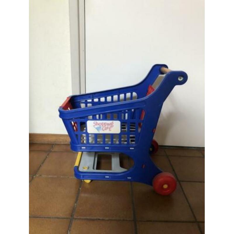 Speelgoed winkelwagentje blauw