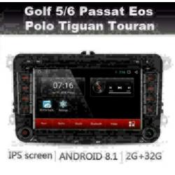 VW navigatie android 8.1 Golf Polo Touran wifi dab+ rns510