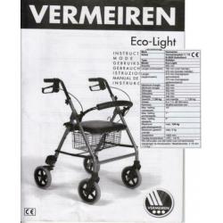 4-wiel Rollator Vermeiren Eco-Light.