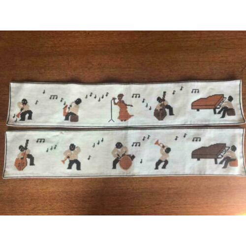 Vintage / 2 Retro Pianoleggers - 64cm x 12,5cm