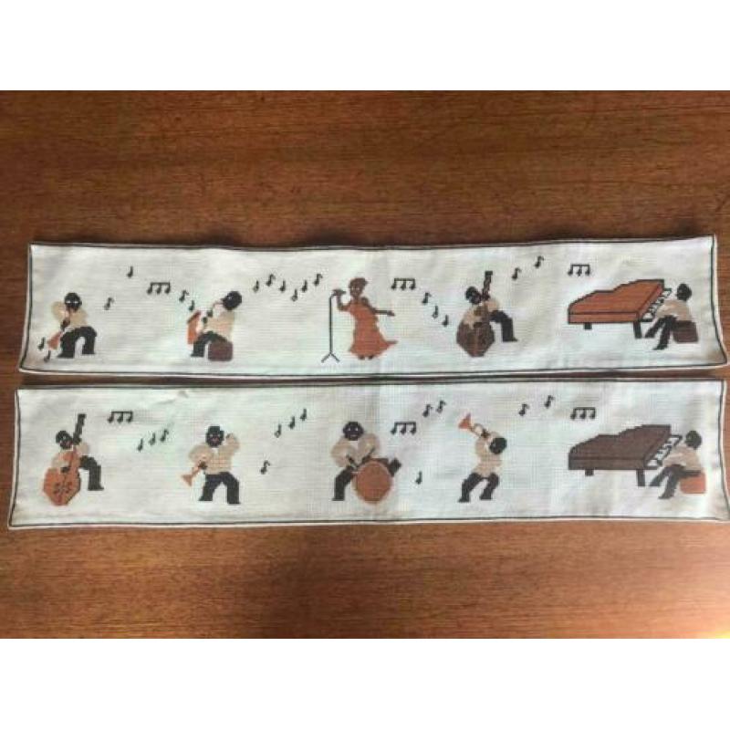 Vintage / 2 Retro Pianoleggers - 64cm x 12,5cm
