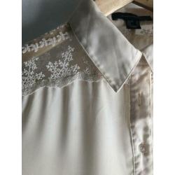 Sexy blouse. Kanten mouwen. Stijl: Vintage, romantisch