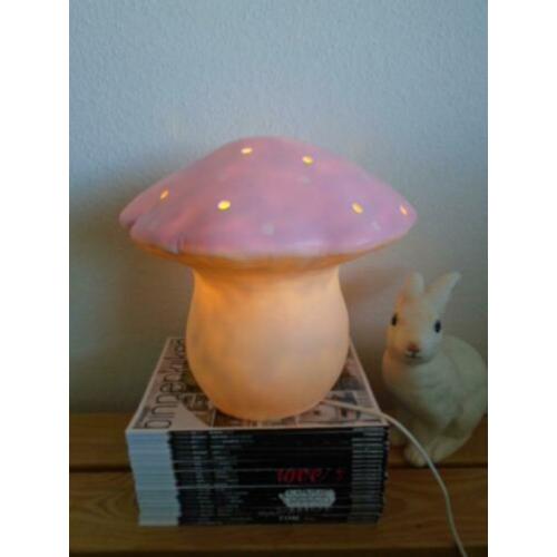 Heico grote rose paddenstoel lamp, kinderlamp, nachtlampje