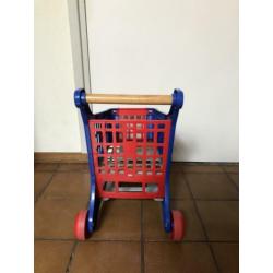 Speelgoed winkelwagentje blauw
