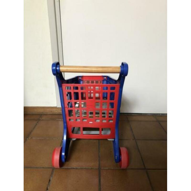 Speelgoed winkelwagentje blauw