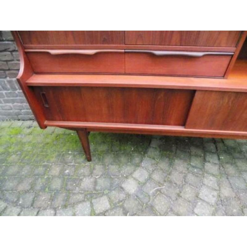 Deens design highboard wandmeubel mid century vintage teak