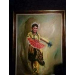 balinese danseres olieverf op doek