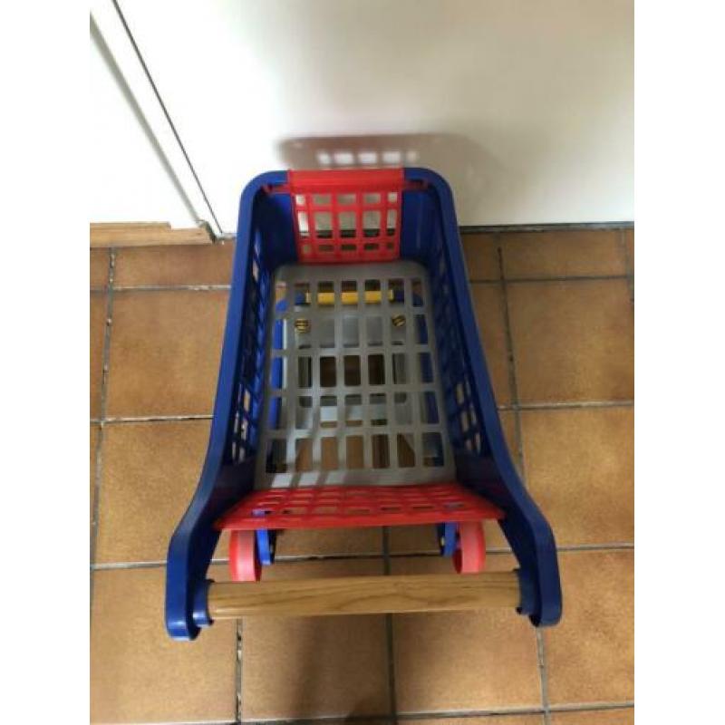Speelgoed winkelwagentje blauw