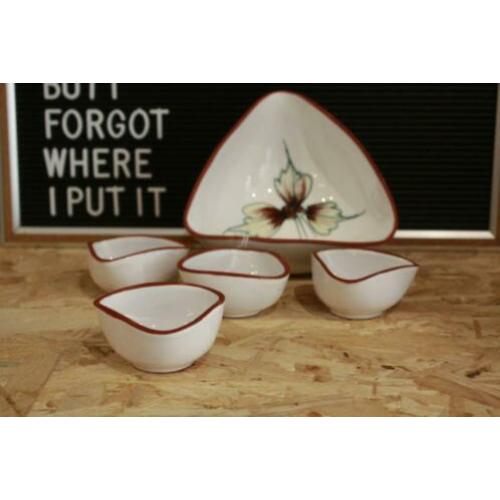 vintage pindaset pindaschaaltjes schaaltjes set midcentury