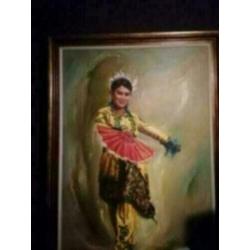 balinese danseres olieverf op doek