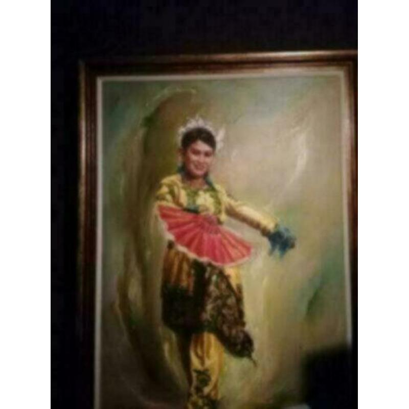 balinese danseres olieverf op doek