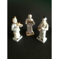 3 Clowns met muziek instrument