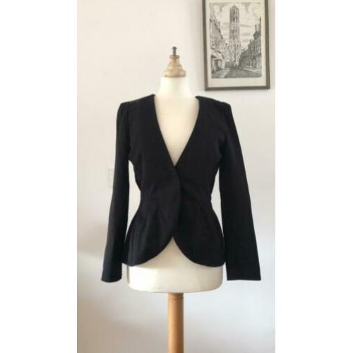 H&M zwart speels colbert jasje mt 38