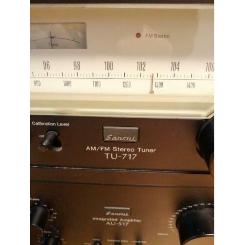 Sansui versterker AU-517 niet 100% Tuner AU-717 100%