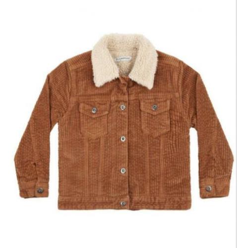 Mingo corduroy jacket, teddy, camel mt 6-8