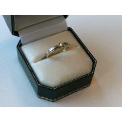 Anna + Nina 14k Gouden Ring met Diamant maat 16 Bicolor