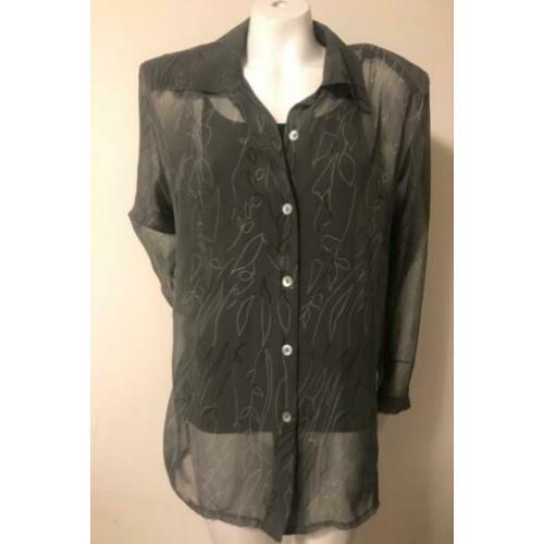 Exabel prachtige voile blouse, maat 48
