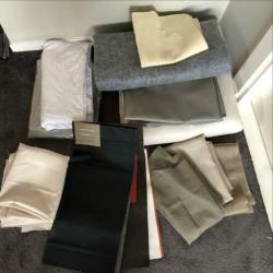 18 lappen stof leer aarde tinten groen vilt viscose
